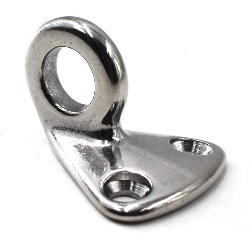 Flomore Fending Hook Marine Grade 316 Stainless Steel Pad Eye Fender Hook Boat Ship Hardware Come with Screws (Pack of 6) - Image 2